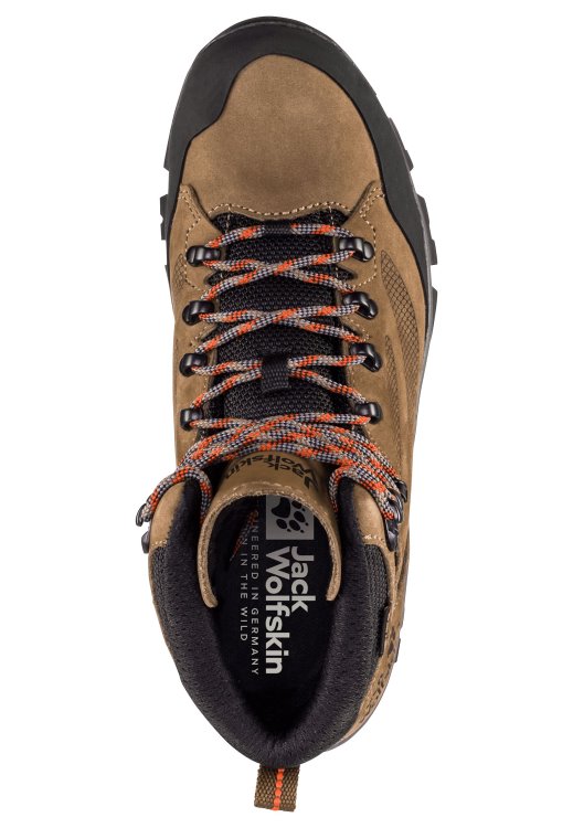 Rebellion Texapore Mid M Brown-Red Brand Jack Wolfskin Hot