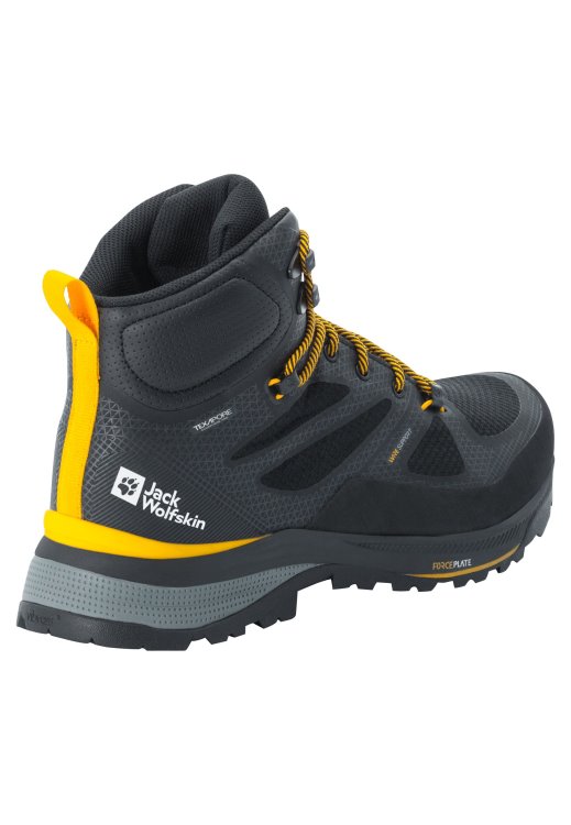 Black-Burly Yellow Xt Brand Jack Wolfskin Best Force Striker Texapore Mid M