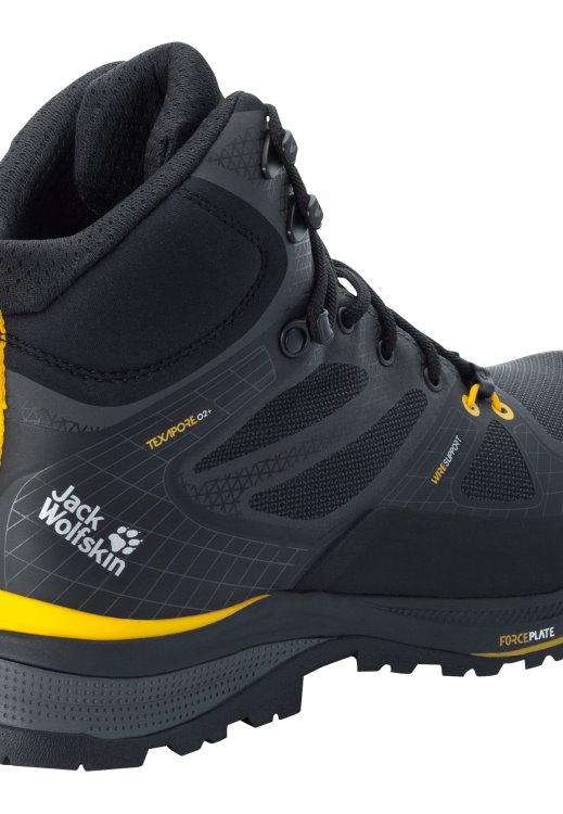 Brand Jack Wolfskin Black-Burly Yellow Xt Force Trekker Texapore Mid M Hot