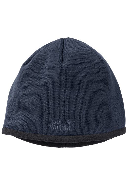 Brand Jack Wolfskin New Night Blue Stormlock Logo Knit Cap
