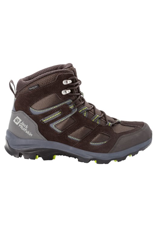 Dark Brown-Lime Brand Jack Wolfskin Vojo 3 Texapore Mid M Brand