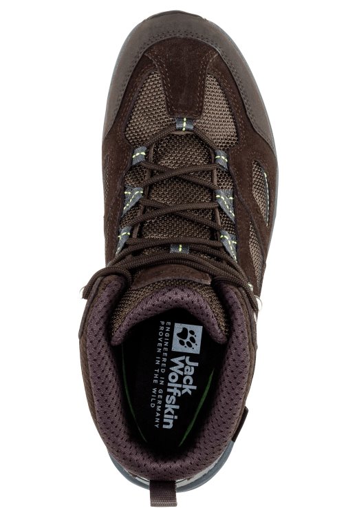 Dark Brown-Lime Brand Jack Wolfskin Vojo 3 Texapore Mid M Brand