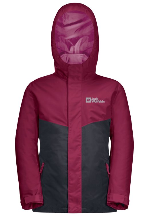 Best Dark Ruby Brand Jack Wolfskin Rebel Rock 3in1 Jacket K