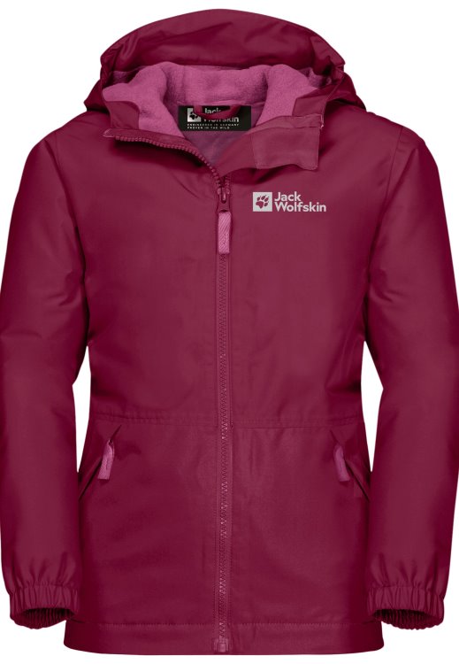 Best Brand Jack Wolfskin Dark Ruby Snowy Days Jacket Kids