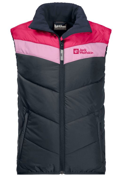 Pink Dahlia Collection Three Hills Vest Kids Brand Jack Wolfskin