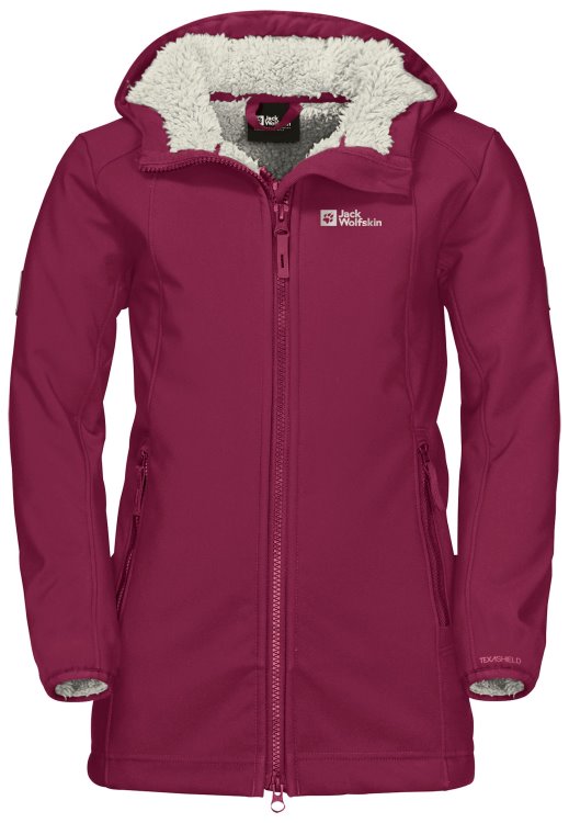 Kissekat Coat Girls Brand Jack Wolfskin Collections Dark Ruby