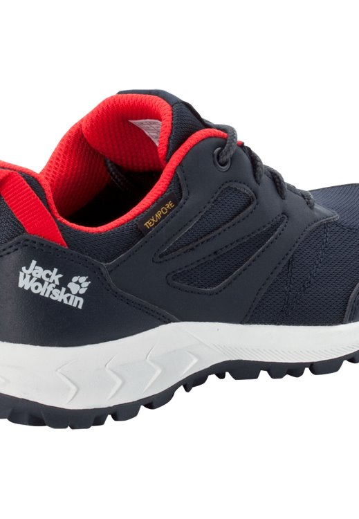 Best Woodland Texapore Low K Brand Jack Wolfskin Night Blue-Red