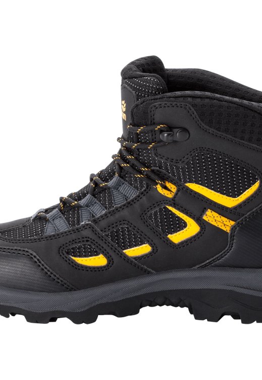 Fashion Brand Jack Wolfskin Black-Burly Yellow Vojo Texapore Mid K