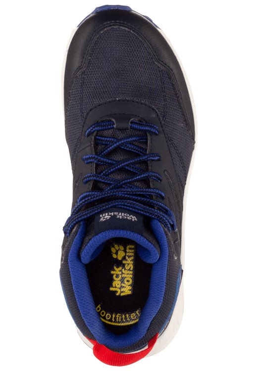Woodland Texapore Mid K Best Night Blue-Red Brand Jack Wolfskin