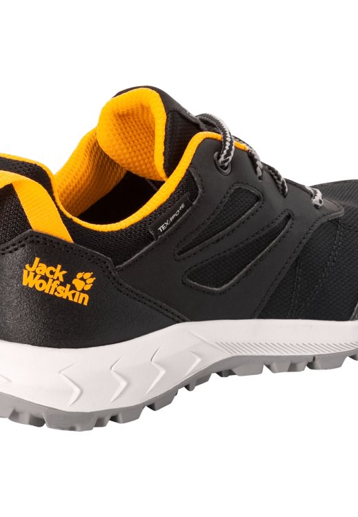 Black-Burly Yellow Original Brand Jack Wolfskin Woodland Texapore Low K