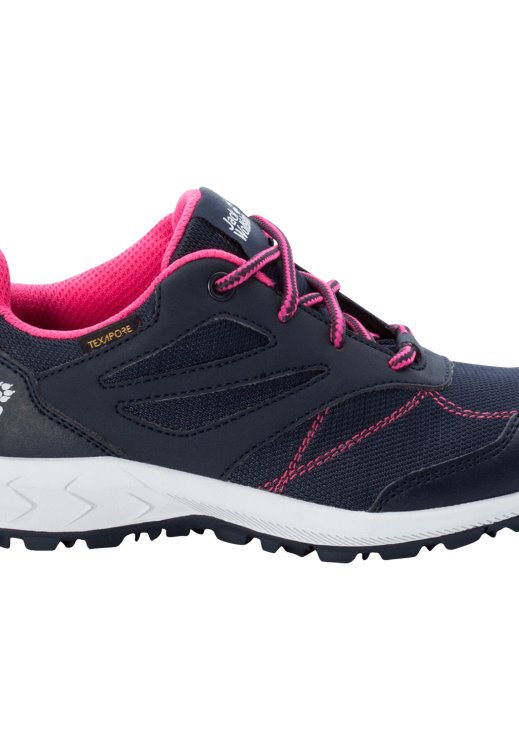 Night Blue-Pink Hot Woodland Texapore Low K Brand Jack Wolfskin
