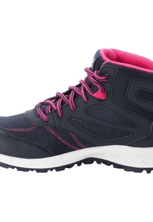 Fashion Woodland Texapore Mid K Brand Jack Wolfskin Night Blue-Pink