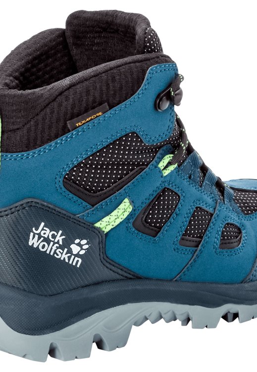 Vojo Texapore Mid K Fashion Dark Blue-Lime Brand Jack Wolfskin