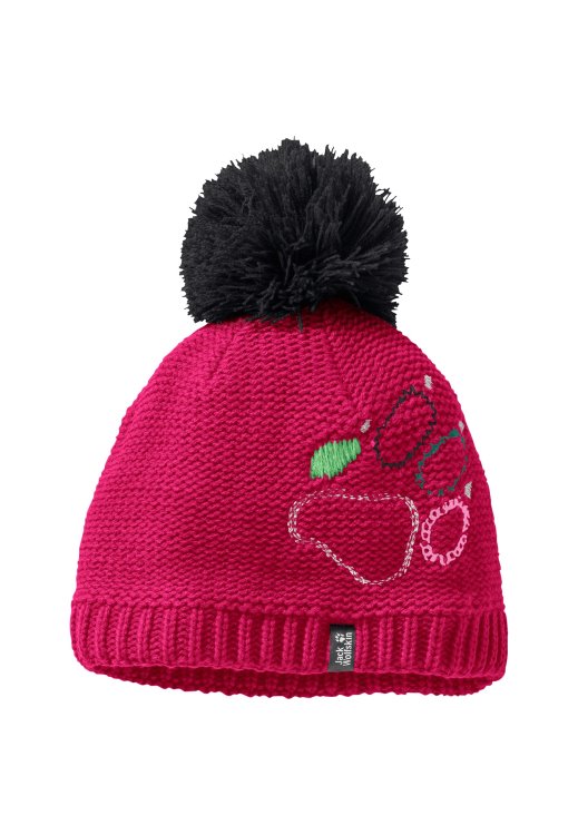 Pink Dahlia Brand Jack Wolfskin Best Paw Knit Cap Kids