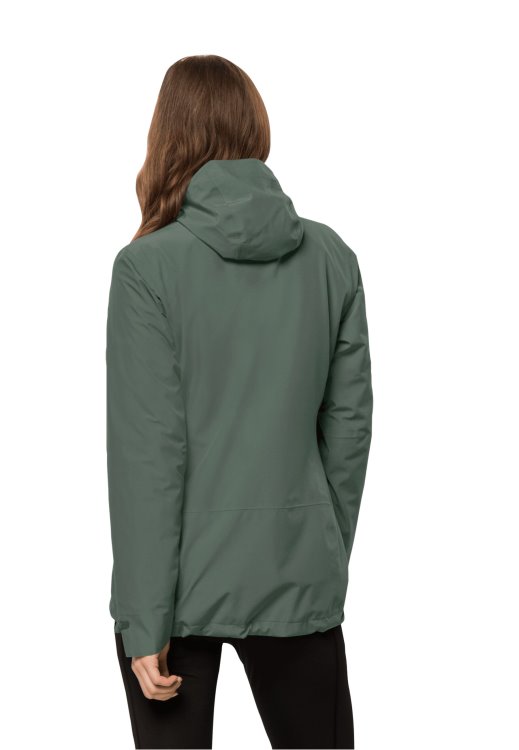 Hedge Green Brand Jack Wolfskin Origins Moonrise 3in1 Jacket W