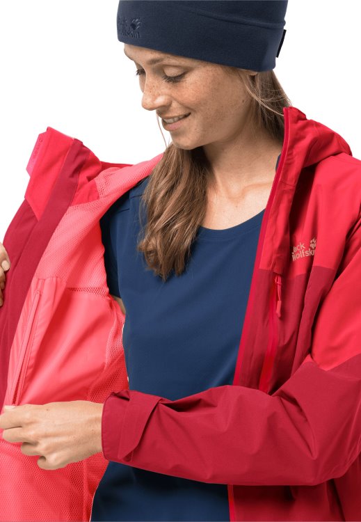 Brand Jack Wolfskin Bright Scarlet Go Hike Jacket W Fashion
