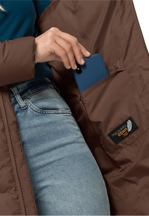 Hot Hazelnut Brown Brand Jack Wolfskin Frozen Lake Coat W