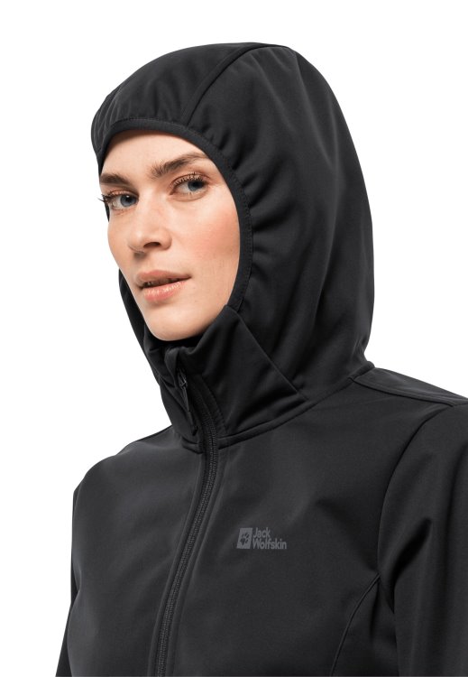 Hot Black Windhain Hoody W Brand Jack Wolfskin