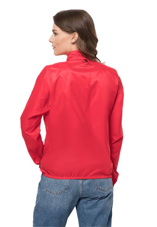 Original Pack & Go Windshell W Brand Jack Wolfskin Tulip Red