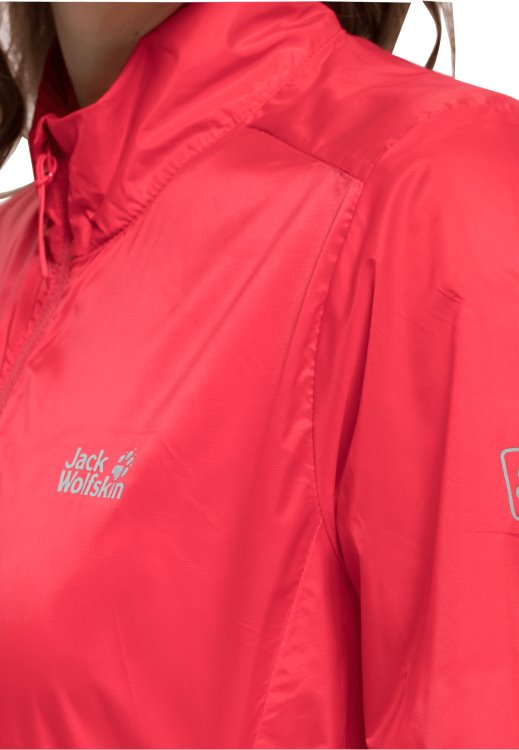 Original Pack & Go Windshell W Brand Jack Wolfskin Tulip Red