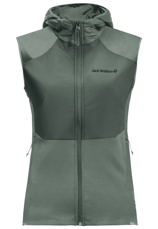 Brand Jack Wolfskin Hedge Green Hot Tasman Hybrid Vest W