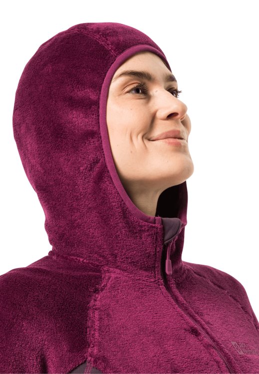 Rotwand Hooded Fz W Brand Jack Wolfskin Wild Berry