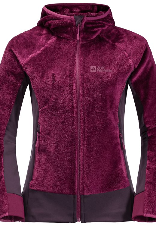 Rotwand Hooded Fz W Brand Jack Wolfskin Wild Berry