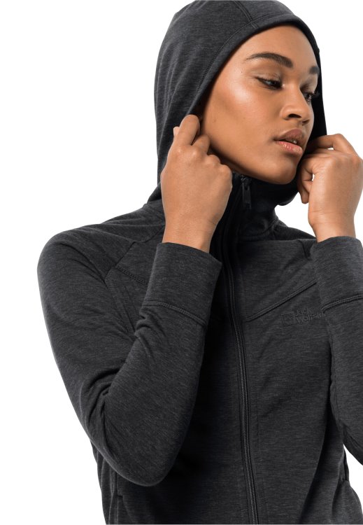 Black New Waldsee Hooded Jacket W Brand Jack Wolfskin