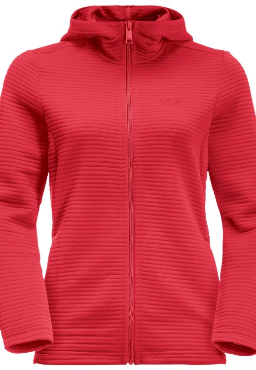 Modesto Hooded Jacket Women Tulip Red Collections Brand Jack Wolfskin