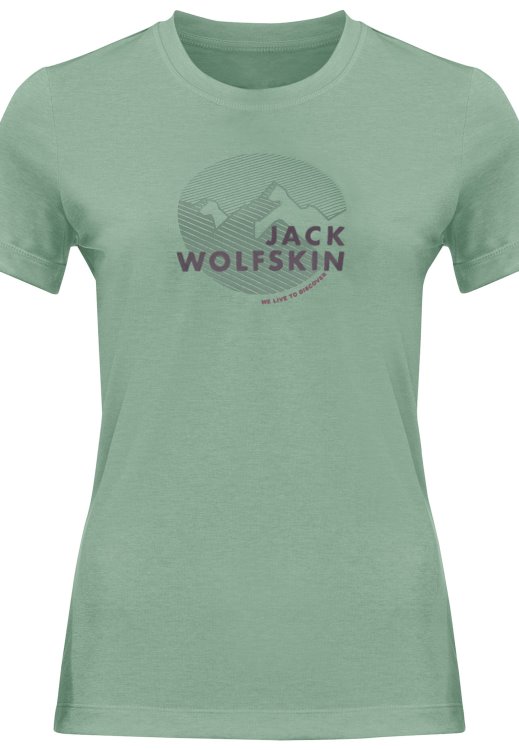 Origin Granite Green Brand Jack Wolfskin Hiking S/s Graphic T W