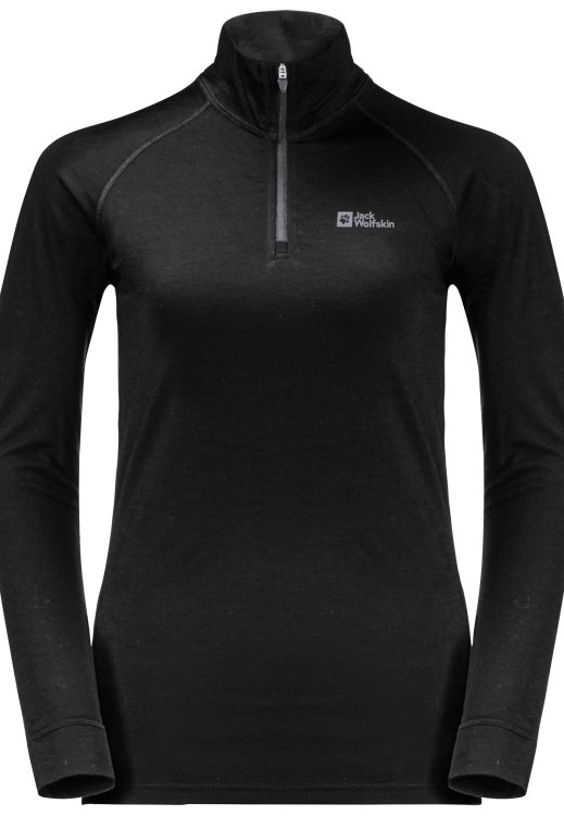 Alpspitze Wool L/s Hz W Black Hot Brand Jack Wolfskin