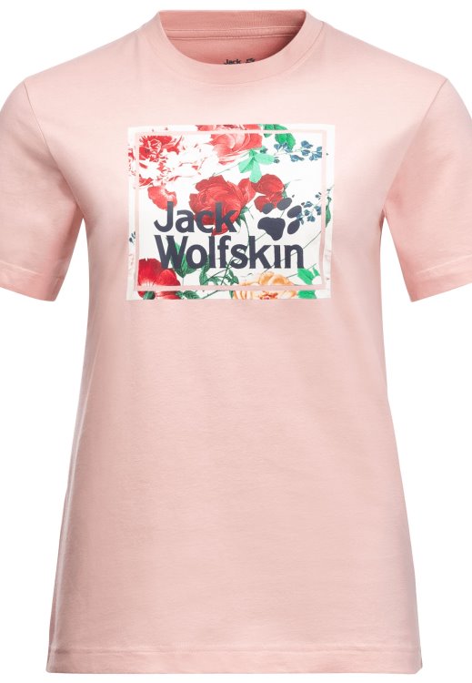 Best Light Blush Brand Jack Wolfskin Flower Logo T W