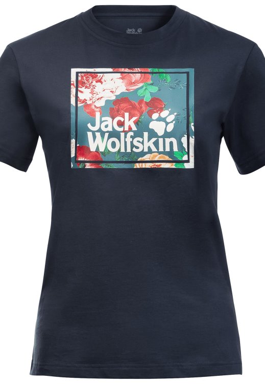 Collection Night Blue Flower Logo T W Brand Jack Wolfskin