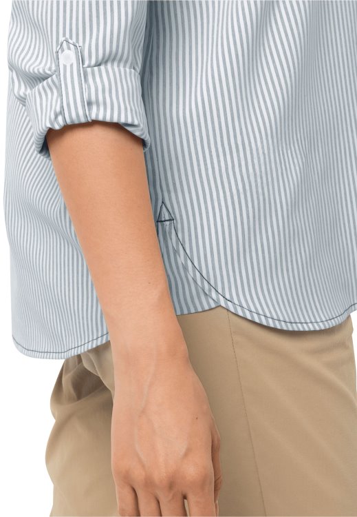 South Port Shirt W Collections Teal Grey Stripe Brand Jack Wolfskin