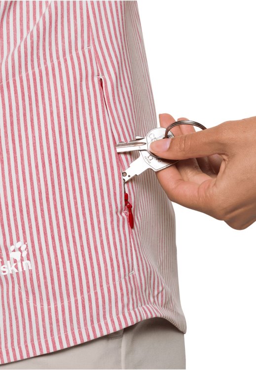 Brand South Port Ss Shirt W Tulip Red Stripes Brand Jack Wolfskin