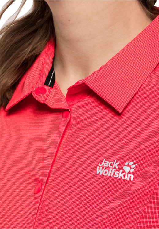 Brands Brand Jack Wolfskin Tulip Red Pack & Go Shirt W
