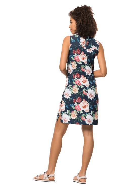 Origin Night Blue All Over Tioga Road Flower Dress Brand Jack Wolfskin