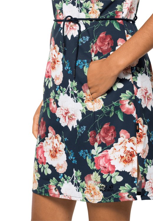 Origin Night Blue All Over Tioga Road Flower Dress Brand Jack Wolfskin