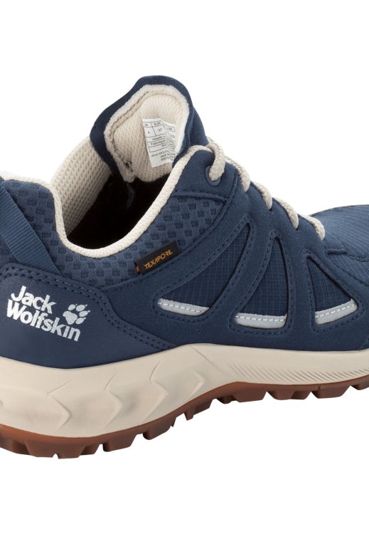 Dark Blue-Beige Original Brand Jack Wolfskin Woodland 2 Texapore Low W