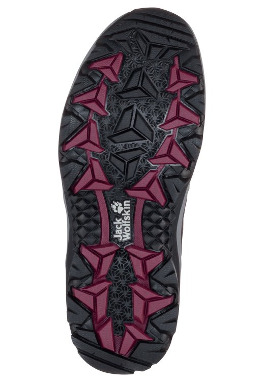 Khaki-Burgundy Vojo 3 Texapore Mid W Brand Jack Wolfskin Fashion