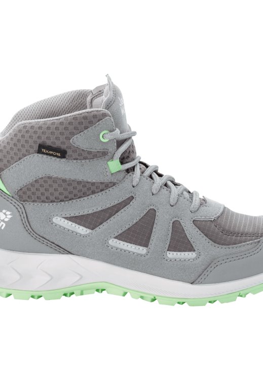 Best Dark Grey-Light Green Woodland 2 Texapore Mid W Brand Jack Wolfskin