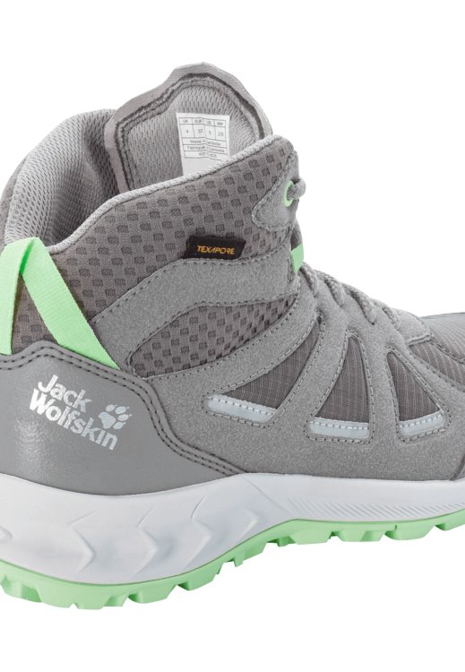 Best Dark Grey-Light Green Woodland 2 Texapore Mid W Brand Jack Wolfskin