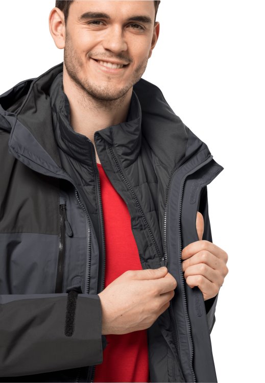 Brand Jack Wolfskin Origin Jasper 3in1 Jacket M Ebony