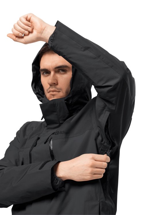 Black Brand Jack Wolfskin Jasper 3in1 Jacket M Hot