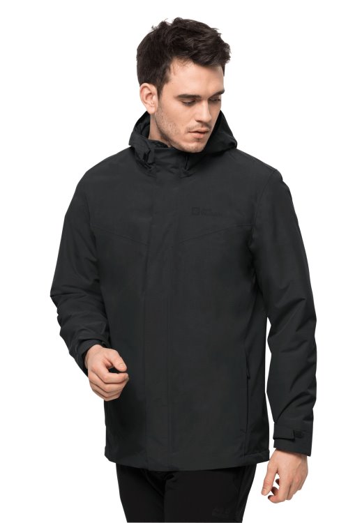 Black Altenberg 3in1 Jacket M Collection Brand Jack Wolfskin