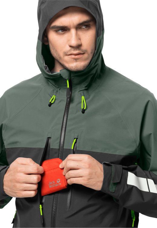 Origins Brand Jack Wolfskin Morobbia 3l Jacket M Hedge Green