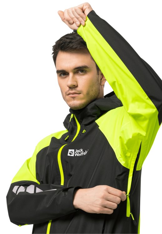 Brand Flashing Yellow Brand Jack Wolfskin Morobbia 2l Jacket M