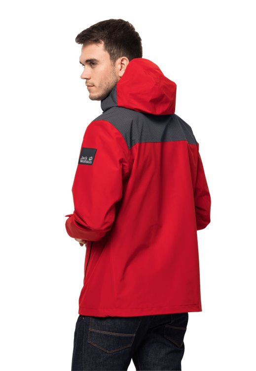 Dna Block Jacket M Adrenaline Red Brand Jack Wolfskin Best