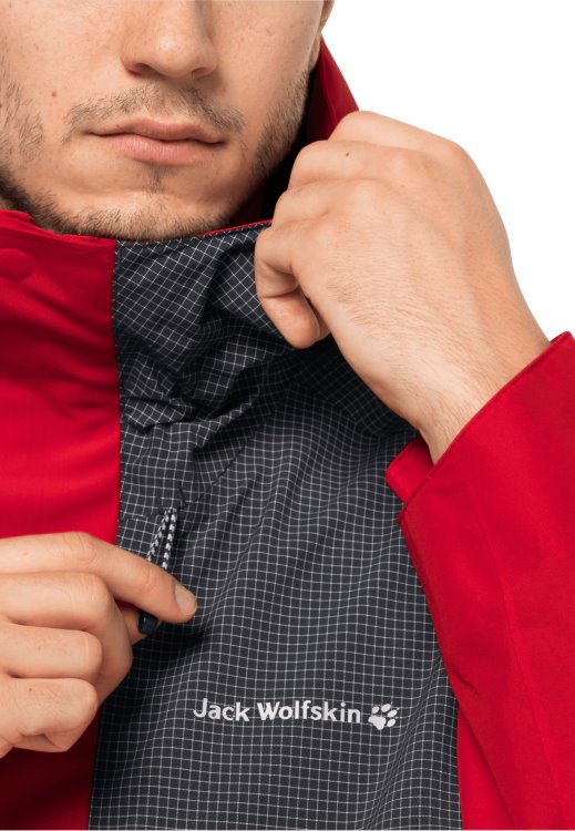 Dna Block Jacket M Adrenaline Red Brand Jack Wolfskin Best