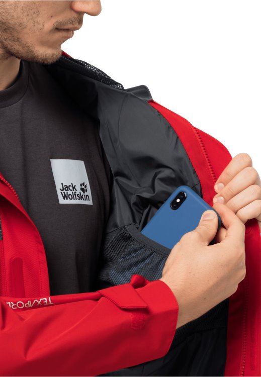 Dna Block Jacket M Adrenaline Red Brand Jack Wolfskin Best